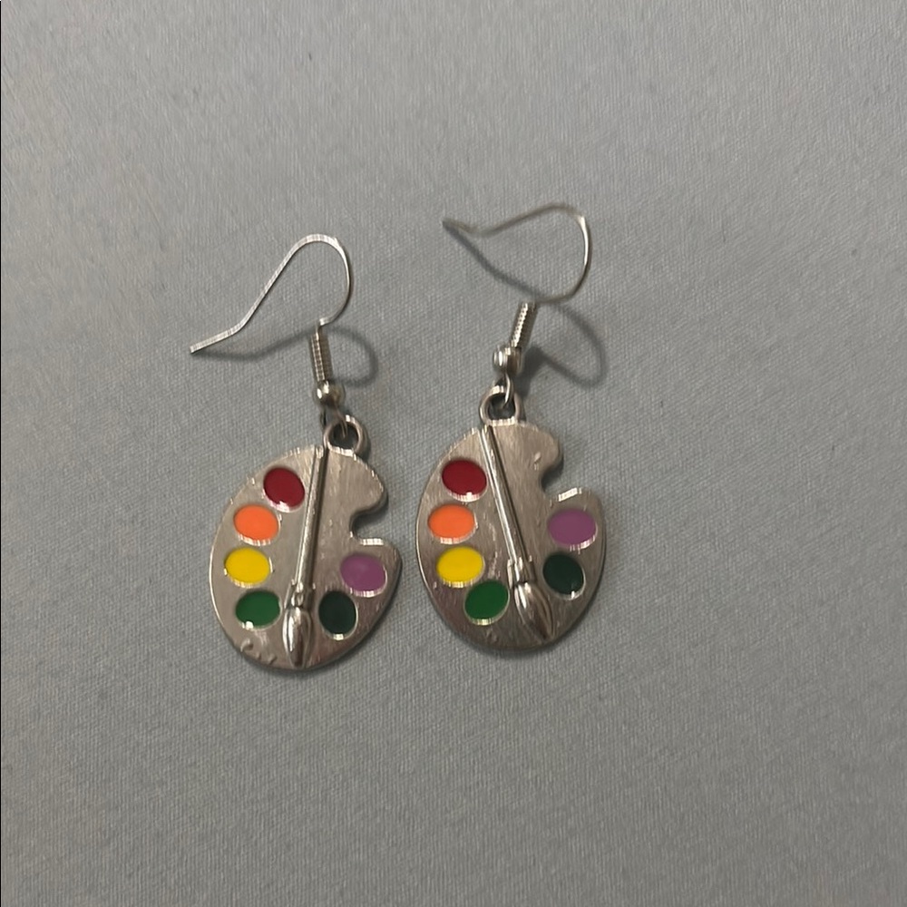 Colorful Artist Palette Earrings